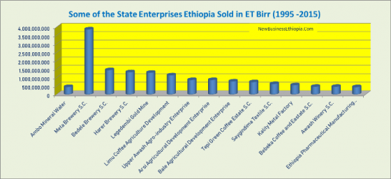 Ethiopia generates $3 billion selling state enterprises