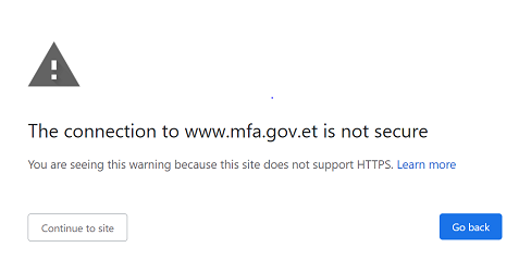 Why Ethiopian government websites are not secure