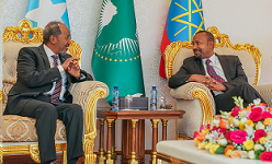 New Somalia President arrives Addis Ababa, Ethiopia