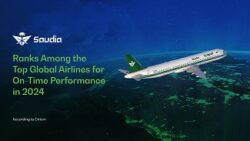 Saudia Achieves Global Leadership in On-Time Performance for 2024