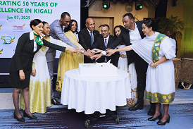 Ethiopian Airlines celebrates 50 years service to Kigali